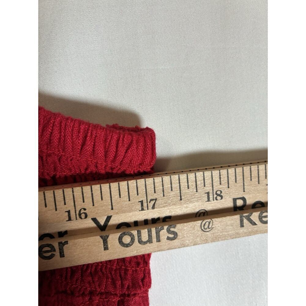 The Drop Size XL NWT Red Smocked Bodice Spaghetti Strap Maxi Dress Linen - Picture 5 of 10